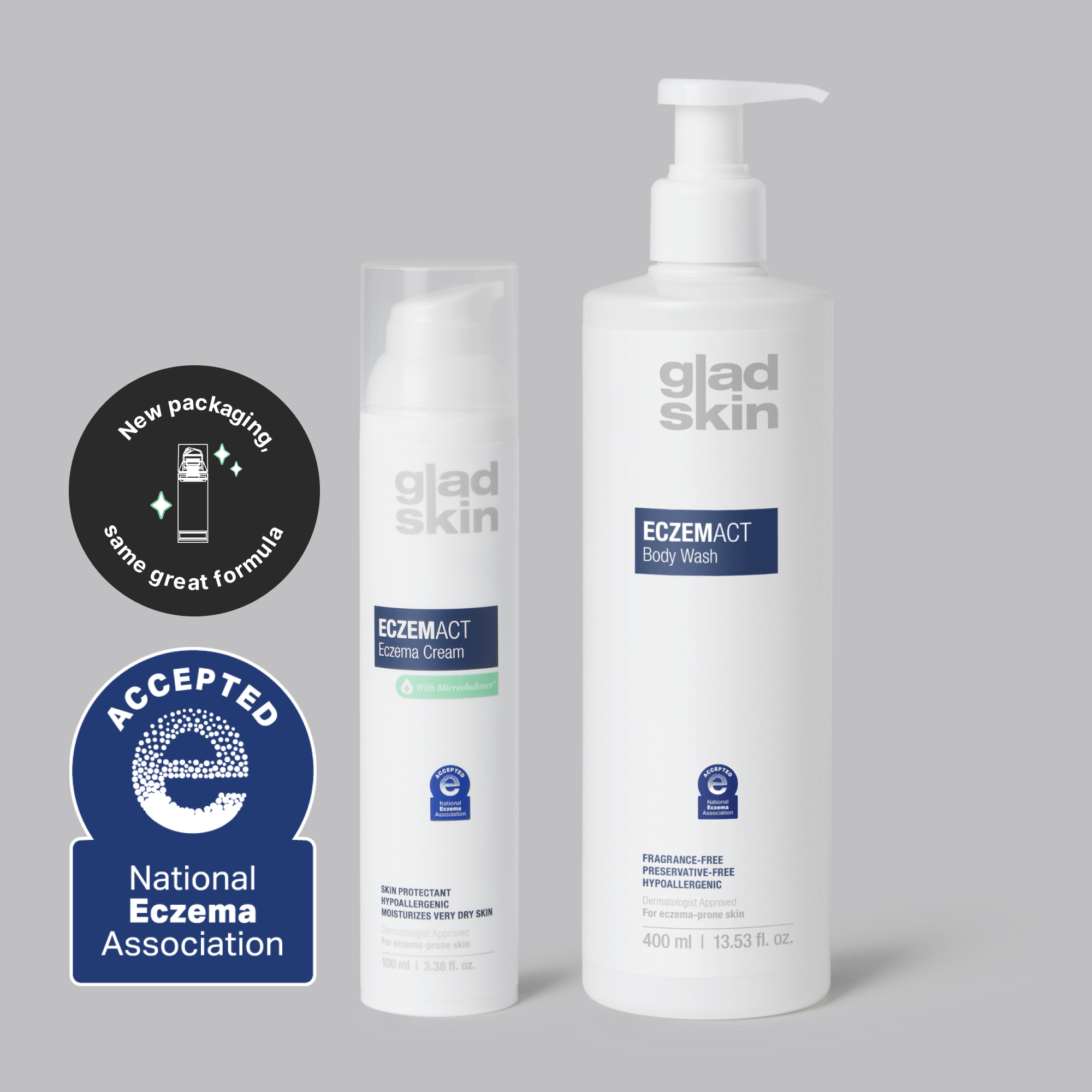 Eczema Cream + Body Wash Set | Gladskin